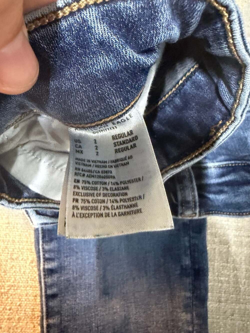 American Eagle Women's Hi-Rise Jegging Stretch Jeans Size 2 - Picture 4 of 7
